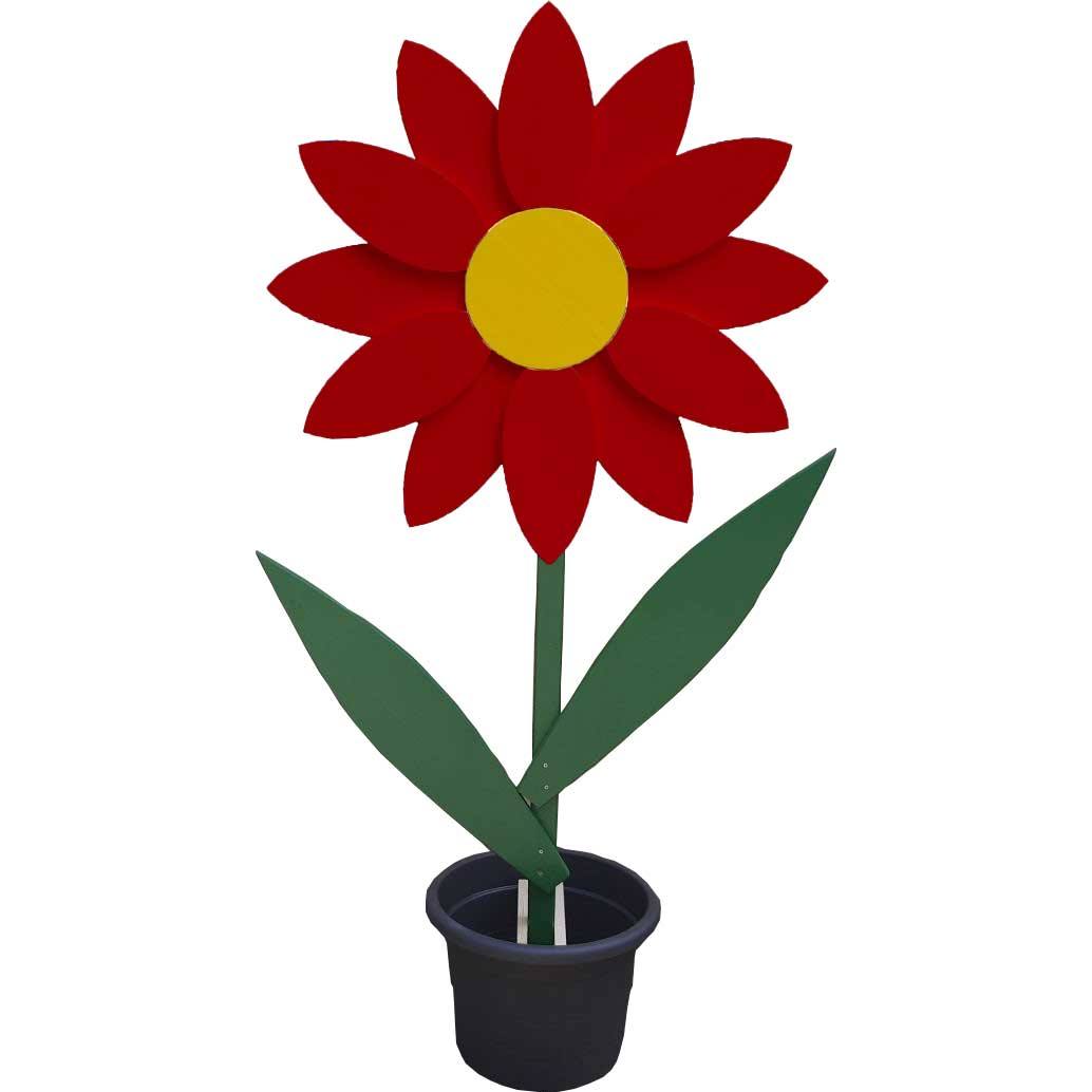 Roža za obletnice 100 cm  12 cvetnih listov v loncu s steblom 532